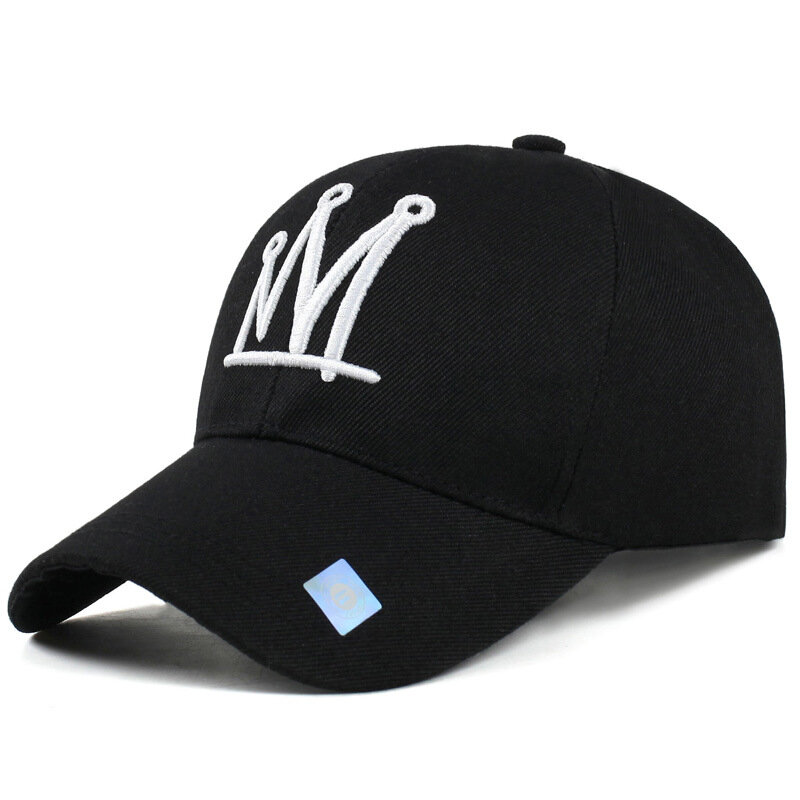 Unisex Gold Crown พ่อหมวกปักหมวกเบสบอลหมวกตัวอักษรป้องกันแดดหมวกกีฬากลางแจ้งอินเทรนด์หมวก