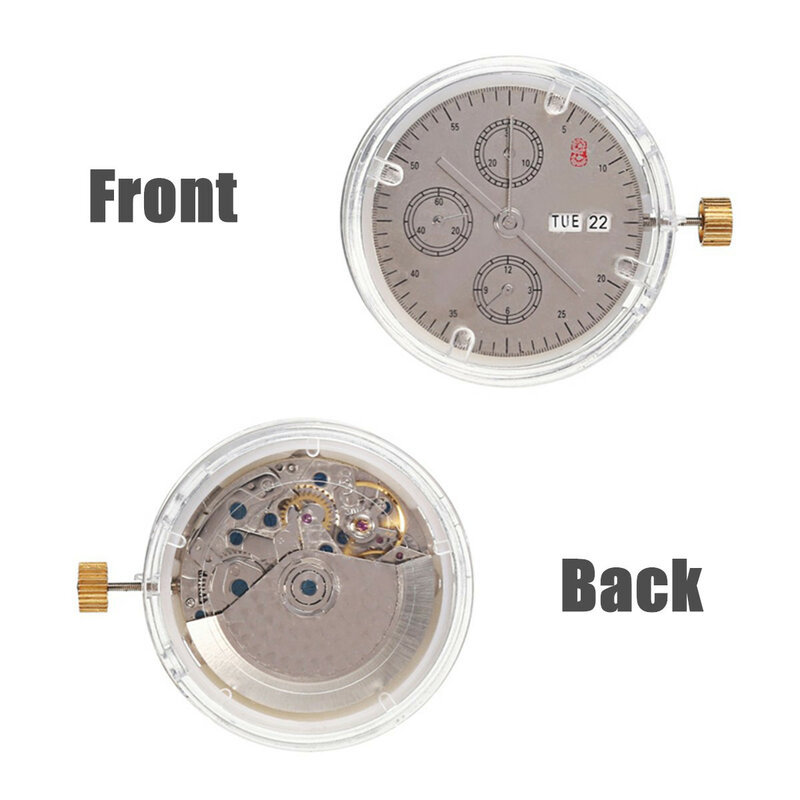 Kit de herramientas de reparación de accesorios de reloj, Kit de piezas de repuesto de reloj de día y fecha, clon ETA de movimiento automático, 7750