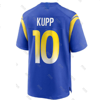Camiseta de fútbol personalizada para hombre y mujer, camisa de punto para hombres y mujeres jóvenes, crema color azul y blanco, de Los Simpsons, Stafford, Cooper, Kupp, Martin, Donald
