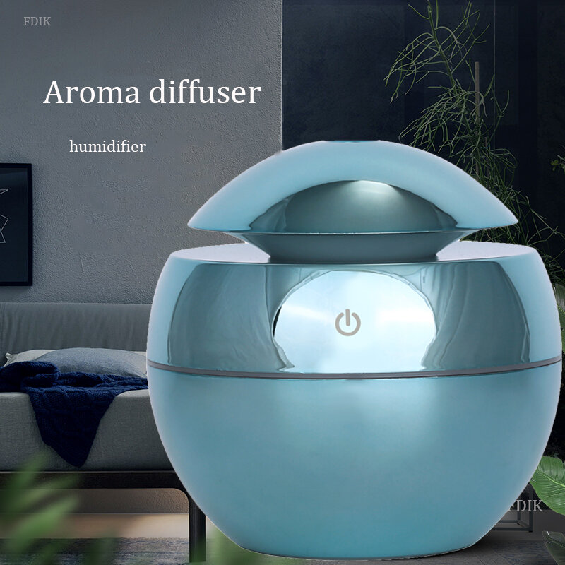 Umidificador de ar aromático, difusor de óleo, aromaterapia, ultrassônico, pequeno, difusor elétrico, com luz de 7 cores, para escritório, casa