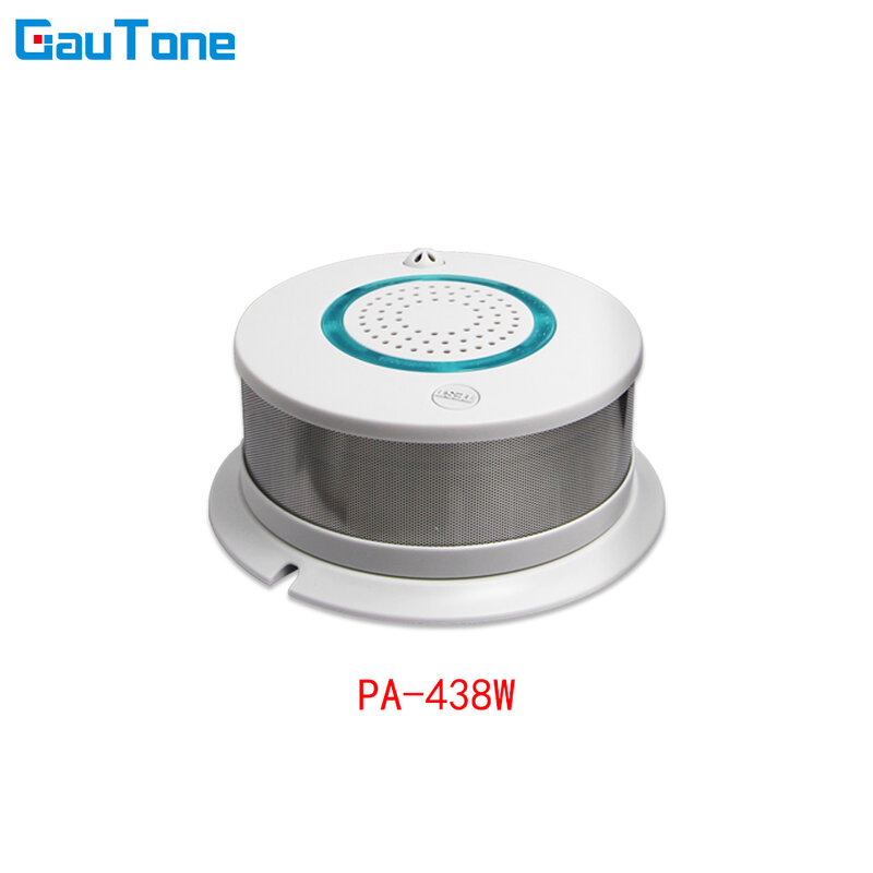 GauTone PA438W APP รีโมทคอนโทรล WiFi ควัน + ความร้อนไร้สายเครื่องตรวจจับควันไฟควัน Sensitive Detector Sensor Fire อุปกรณ์