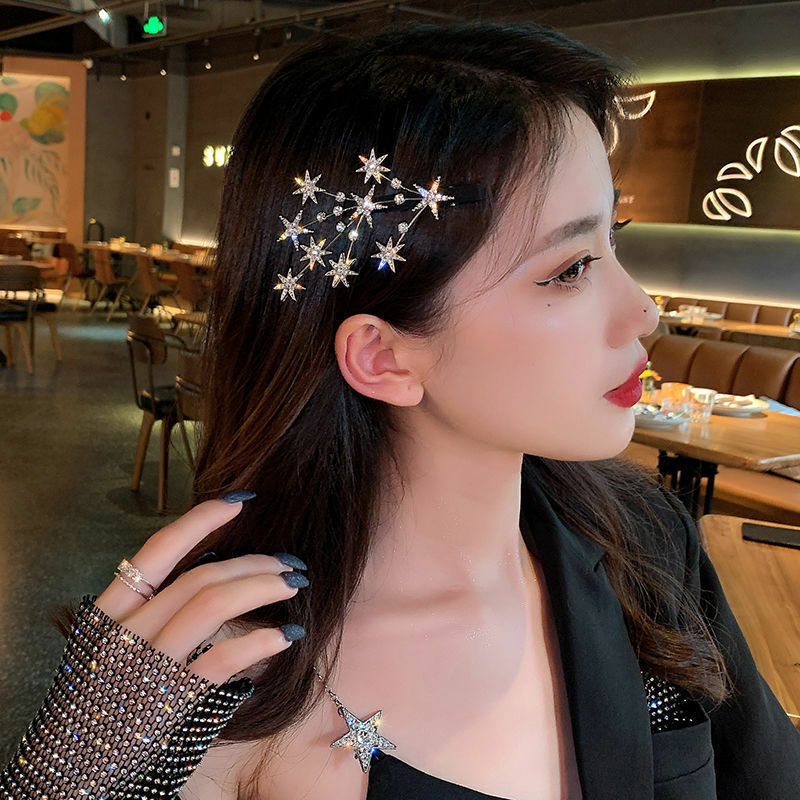 Neue Mode Haar Clip für Mädchen Stern Haar Zubehör für Frauen Bling Haar Pin
