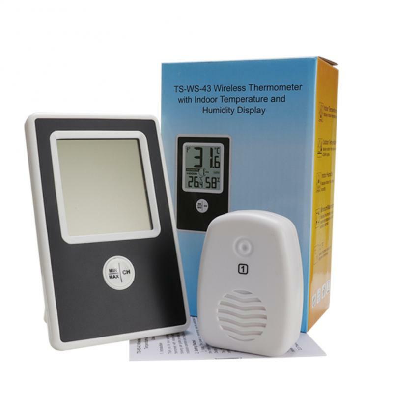 LCD 디지털 온도 습도 측정기 홈 실내 옥외 습도계 온도계 기상 관측소 시계 8 채널