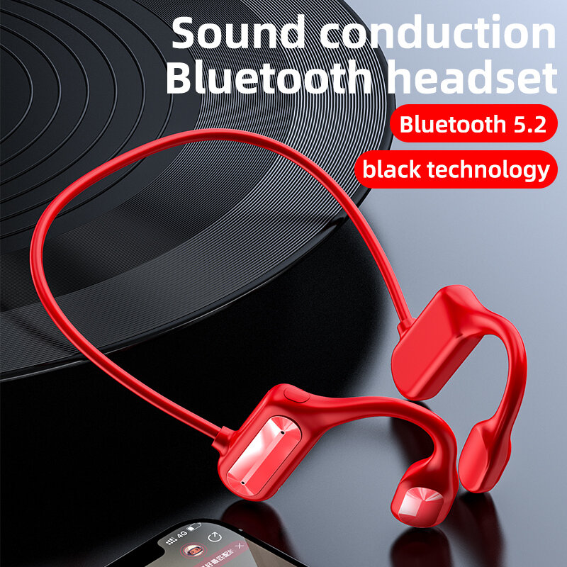 Écouteurs sans fil Bluetooth à Conduction osseuse, casque d'écoute stéréo, mains libres, avec micro pour la course, nouveau, 2021
