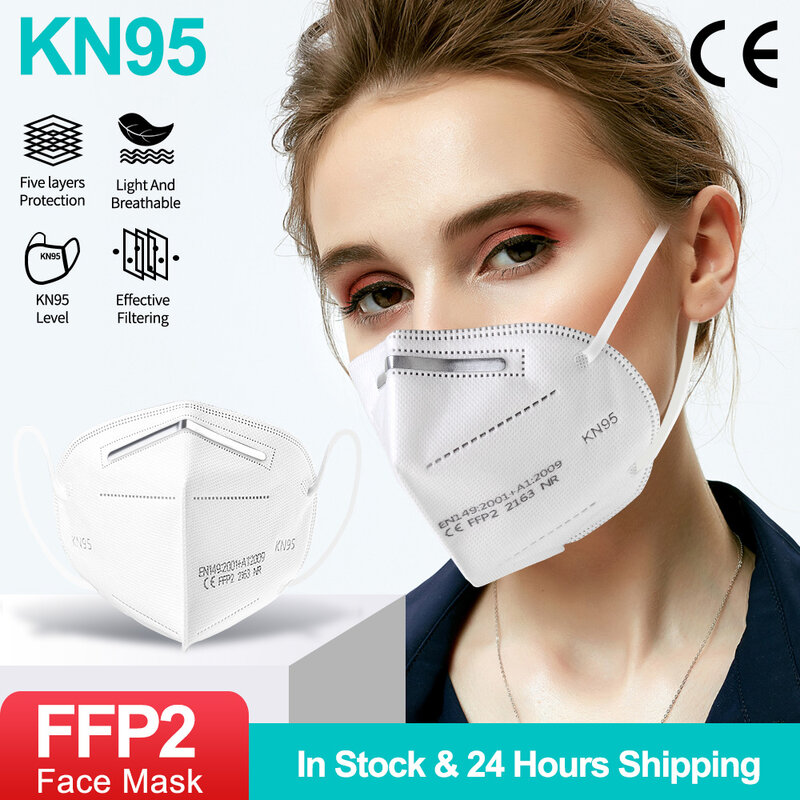 Маска KN95 FPP2, многоразовая маска FFP2mask, цветная маска для лица CE FPP2 Mondkapjes Mask KN95 fp3, 5 слоев