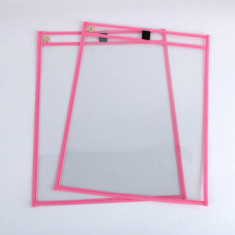 10Pcs Colorful Rewritable A4 Transparent File Pockets Early Education Supplies
