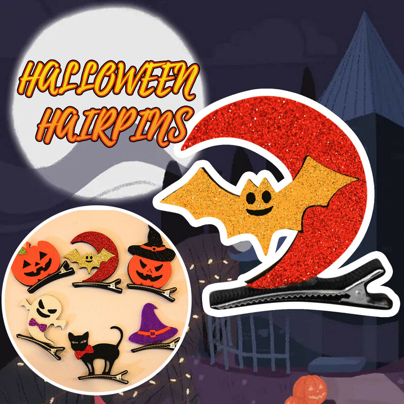Erwachsene Kinder Happy Halloween Haar Clips Cartoon Party Dekoration Haarnadeln Zubehör Kawaii Nette Kürbis Ghost Geformt Lustige Decor