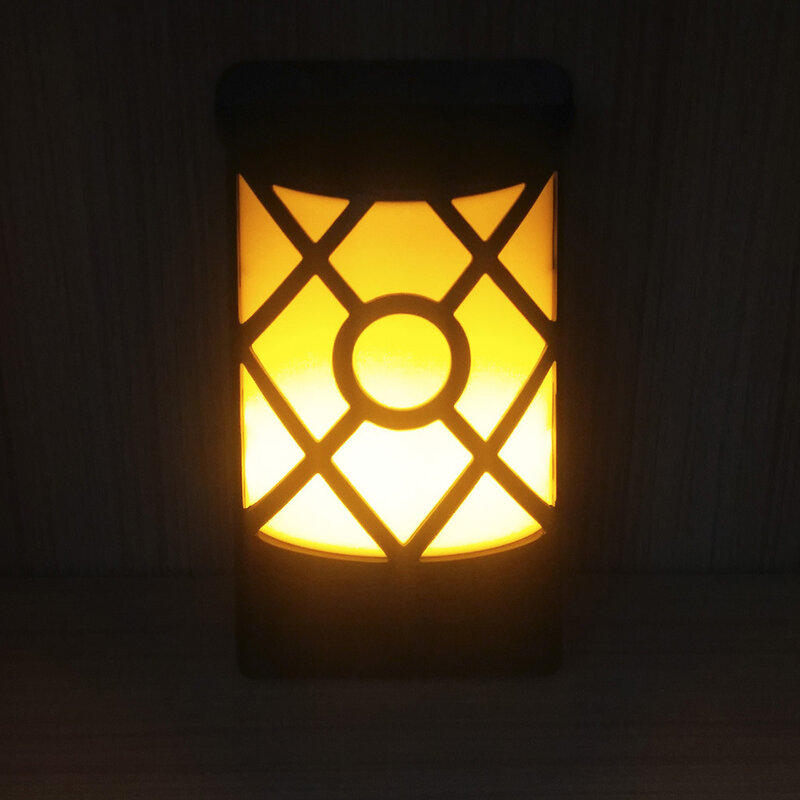 Led Solar Flame Wall Light 96 Lamp Beads 1/2/4PC Outdoor Waterproof Landscape  Sensor Garden Light