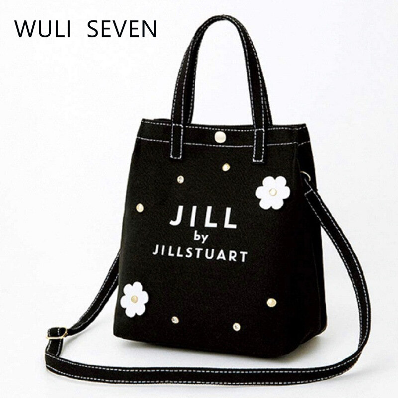 WULI-SEVEN 유명 브랜드 가방 신선하고 토트한 캔버스 숄더백, 럭셔리 디자이너 핸드백, Bolsas Para Envios