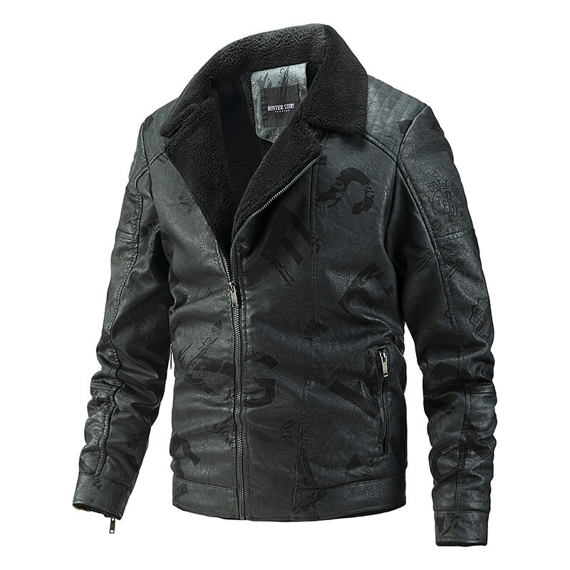 Veste d'affaires en cuir PU pour homme, vêtement d'extérieur, manteaux, doublure polaire épaisse, chaud, taille M-2XL, automne hiver