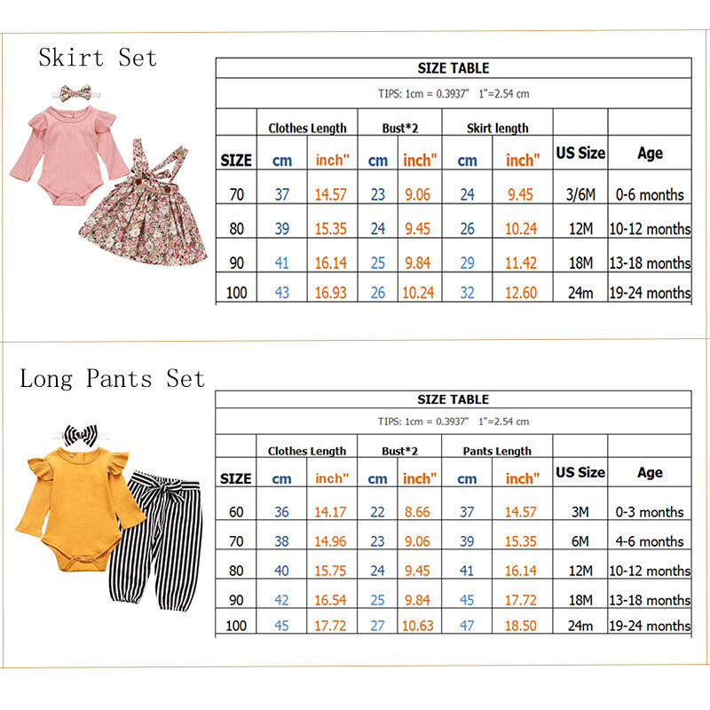 Conjunto de roupas para bebês meninas outono, 3 peças, macacão rosa, manga longa, tops, vestido de flor, arco para cabeça, roupas para recém-nascidos de 0-24 meses