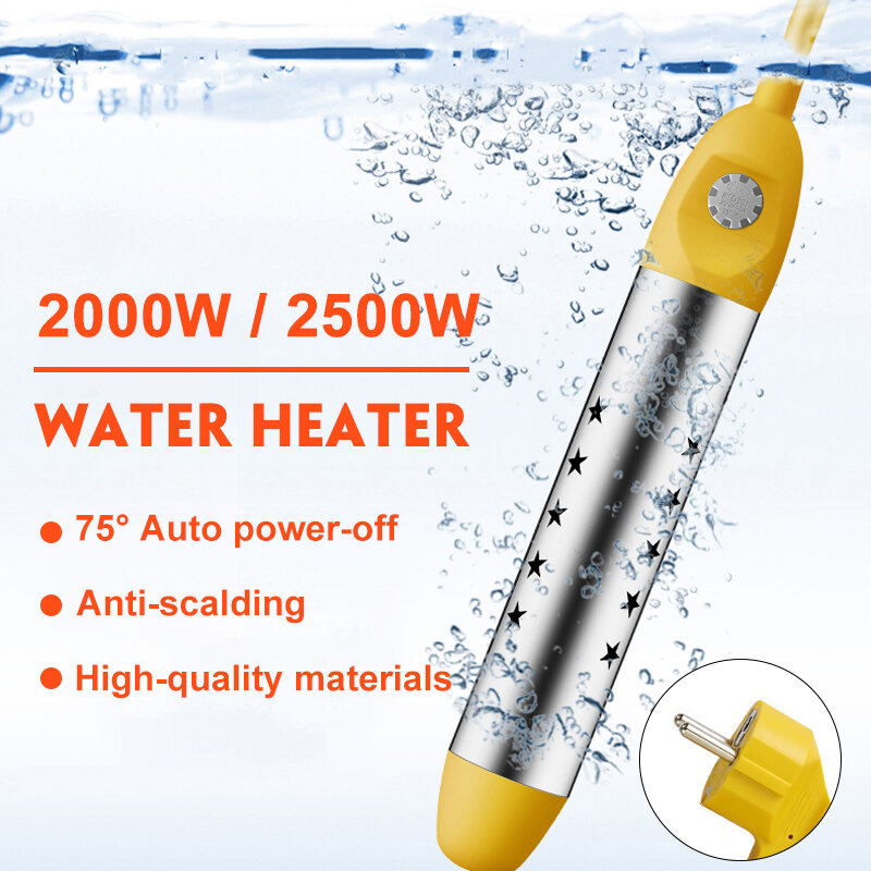 2000-2500w ue 220v flutuante aquecedor de água elétrico caldeira de aquecimento de água portátil imersão suspensão banheiro piscina