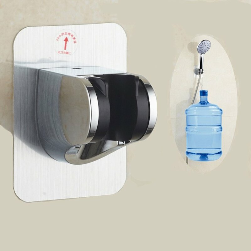 Cabezal de ducha con soporte sin perforaciones, cabezal de ducha ajustable tipo ventosa
