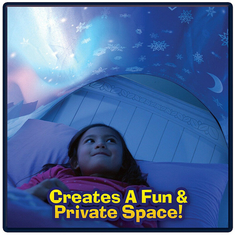 Tenda Tempat Tidur Bayi Kartun Anak-anak Bersalju Dapat Dilipat Playhouse Portabel Tenda Pembatas Cahaya Tidur Nyaman Dekorasi Mimpi Dalam Ruangan