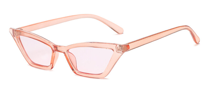 Óculos de sol olho de gato pequeno, óculos vintage vermelho rosa preto para mulheres uv400 2021