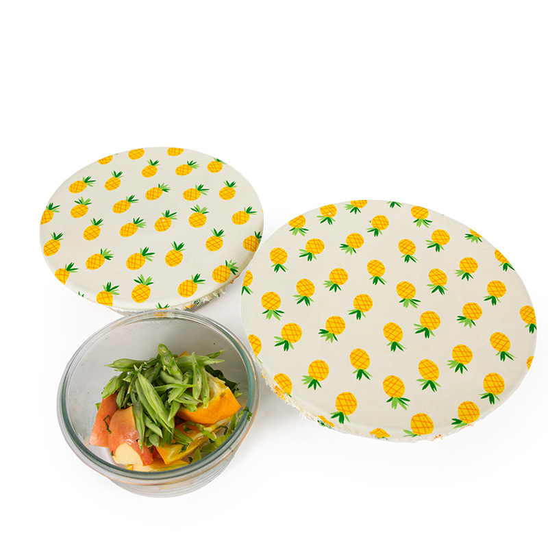 Assorted Set of 3 Certified Corporation No Synthetic Wax Bowl Cover or Chemicals Sustainable Reusable Beeswax Food Wraps