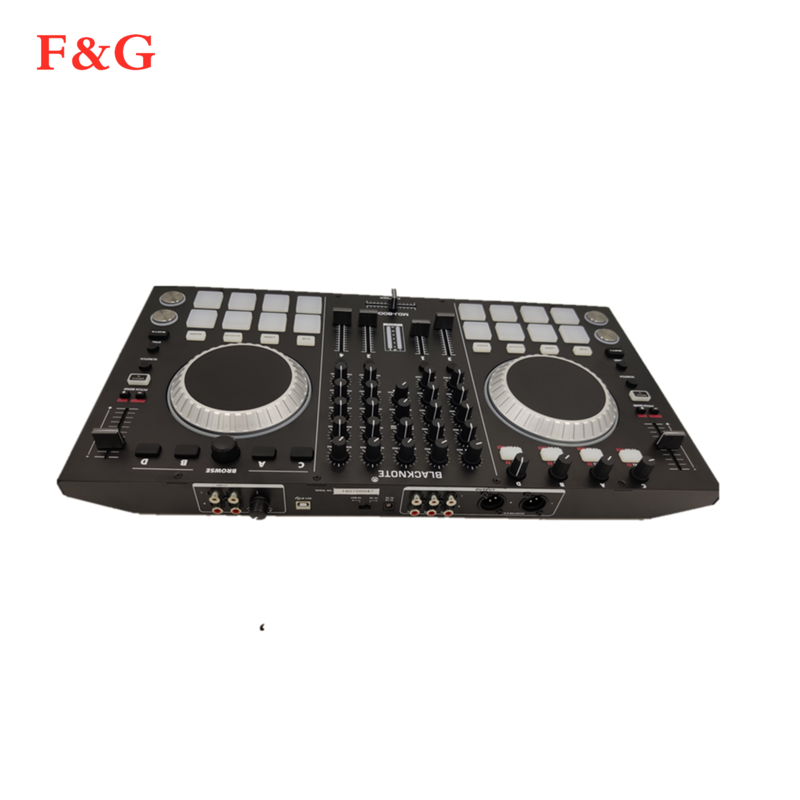 Controlador BLACKNOTE DJ MIDI Para Reproducir Reproductores De Audio De Consola Mezcladoraการ์ดเสียงMesa De Mezclas Dj. DJ Mezc