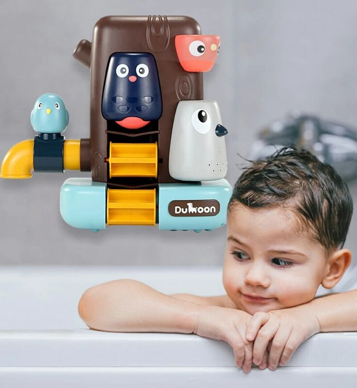 Swimming Bathroom Bathing Toy Kids Bath Toy Pipeline Water Spray Shower Game Bird Mushroom Toy for Children Kids Gift