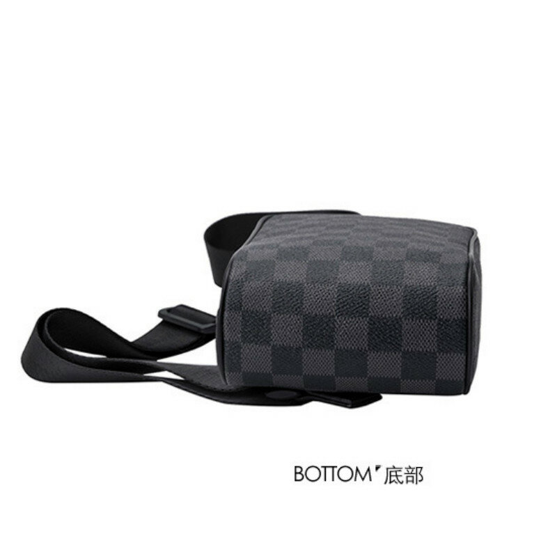 Fashion Men Messenger Shoulder Bags Unisex Plaid Zipper Soft Cross Body Belt Bag Cross Body Chest Multifunctional durable Bag