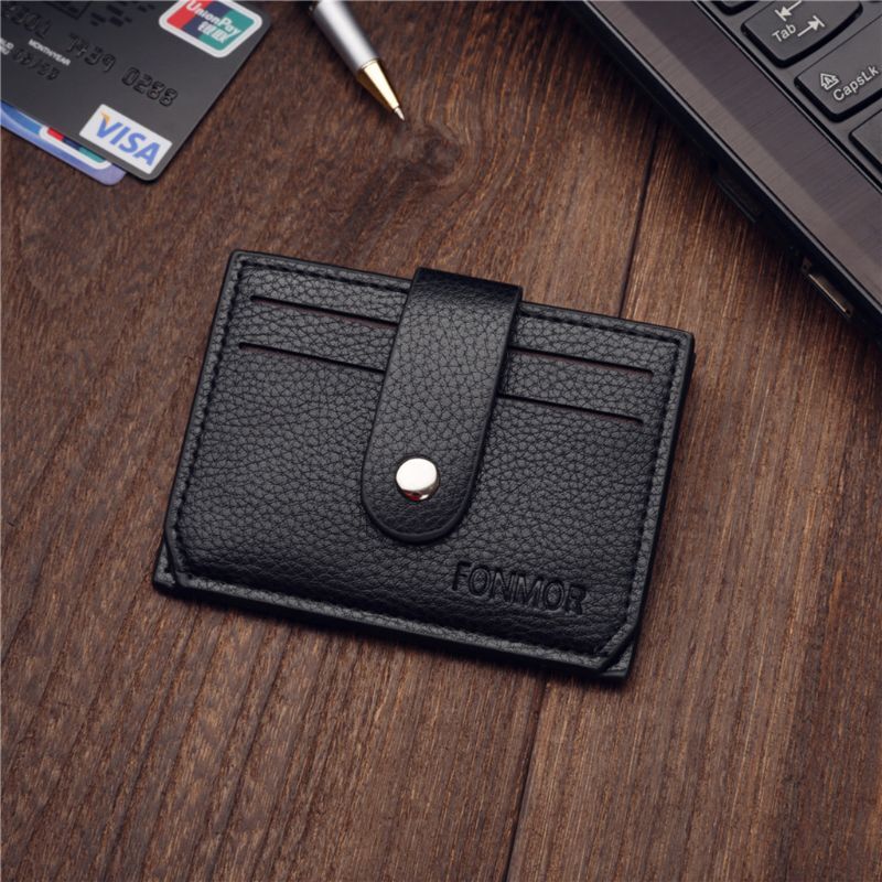 Fashion Leather Men Slim Money Case Credit Card Holder Coin Pocket M68C