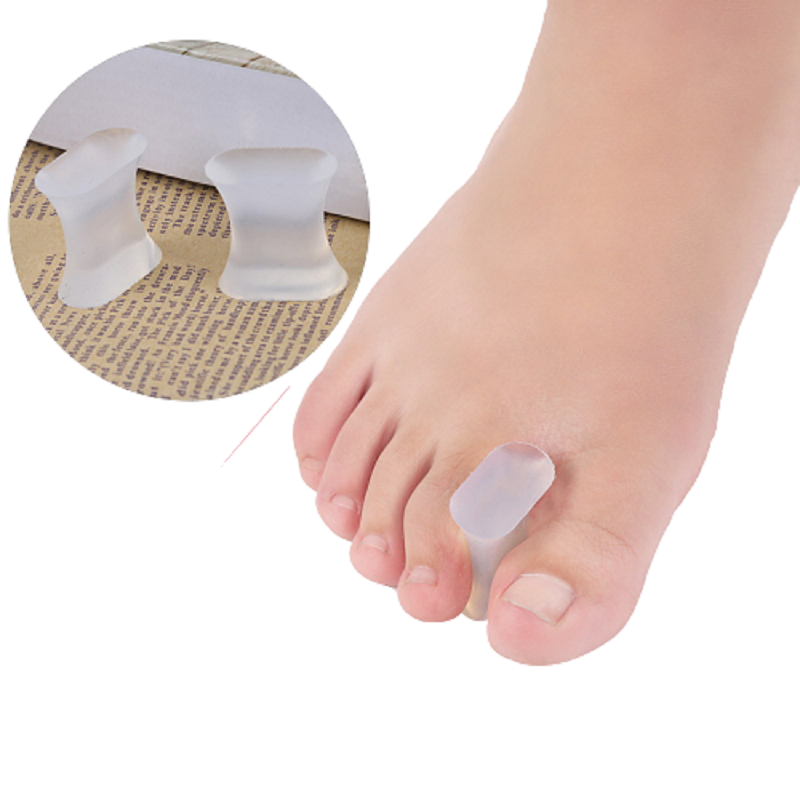 Separador de dedos de los pies transparente, herramienta de almohadilla ortopédica para el cuidado de los pies, profesional, de silicona, 2 piezas = 1 par