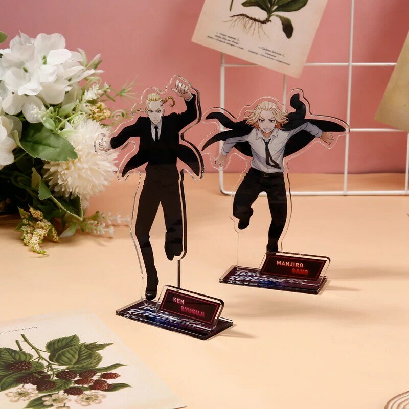 Figura de Los Vengadores de Tokio de 15cm, soporte acrílico de Manjiro Ken Takemichi Keisuke, modelo de placa de Cosplay, adornos de decoración de escritorio, regalo para fanáticos