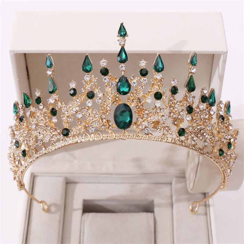 FORSEVEN New Vintage Baroque Headbands Crystal Tiaras Crowns Bride Noiva Headpieces Bridal Wedding Party Hair Jewelry for Women