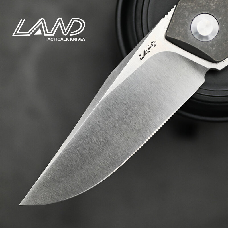 LAND 140 Pocket Folding Knife VG10 Blade TC4 Handle Needle Roller Bearing Hardcore Outdoor Camping Survival Knives Jackknife
