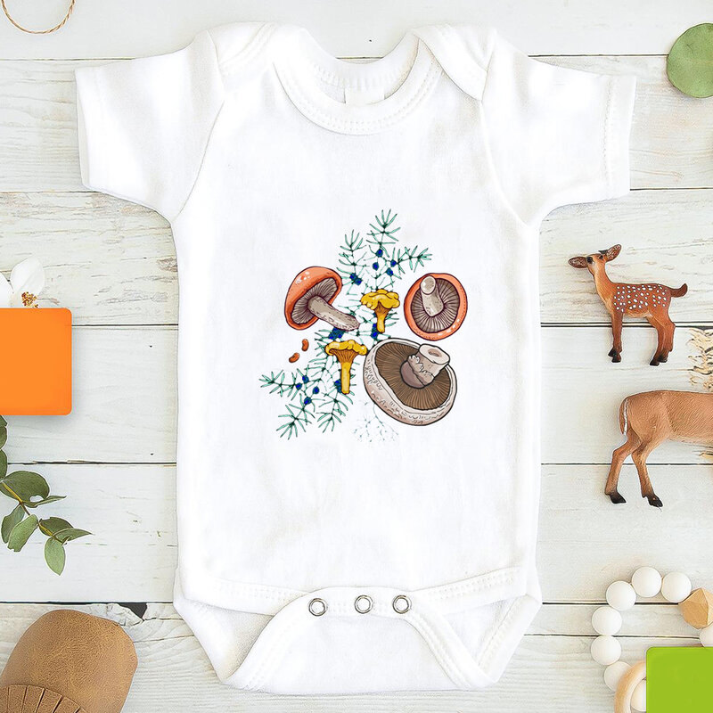 Letnie kombinezony niemowlęce śliczny nadruk kreskówkowy body niemowlęce francja moda w nowym stylu noworodek O-neck ubrania estetyczne Casual