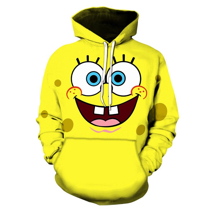 Grafica 3D smiley sports hoodie felpa con cappuccio in poliestere con stampa 3d cartoon la nuova giacca da uomo pullover di vendita calda four seasons