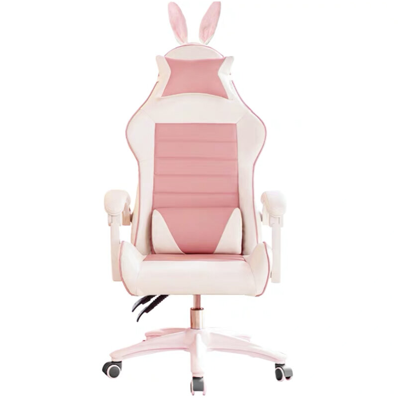 Sedia da ufficio WCG sedia da gioco per Computer poltrona reclinabile con poggiapiedi Internet Cafe Gamer Chair mobili da ufficio sedia rosa