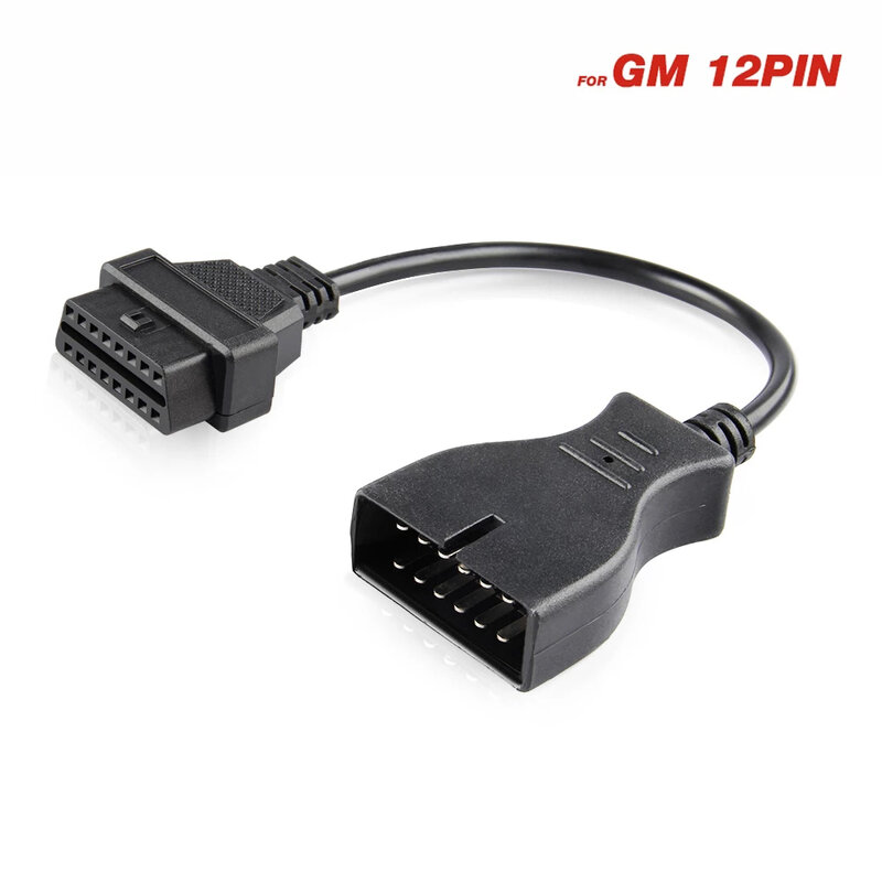 Para gm 12 pinos obdii obd 2 conector de diagnóstico automático cabo adaptador gm12 a 16 pinos cabo para veículos gm adaptador do varredor do automóvel