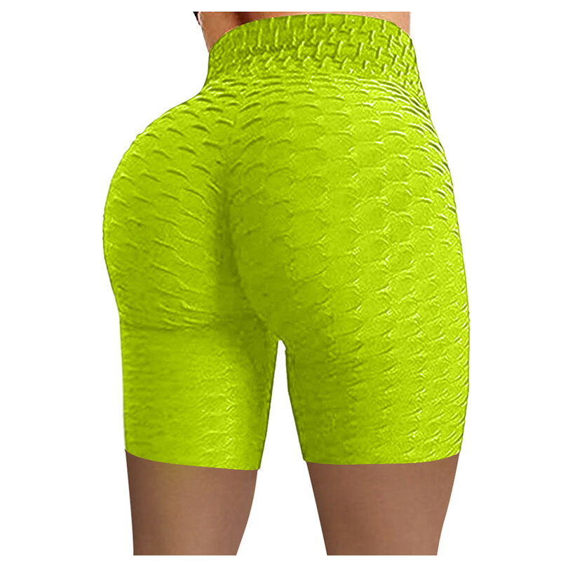 #Green pantalones cortos deportivos sin costuras para mujer,mallas ajustadas de cintura alta para 