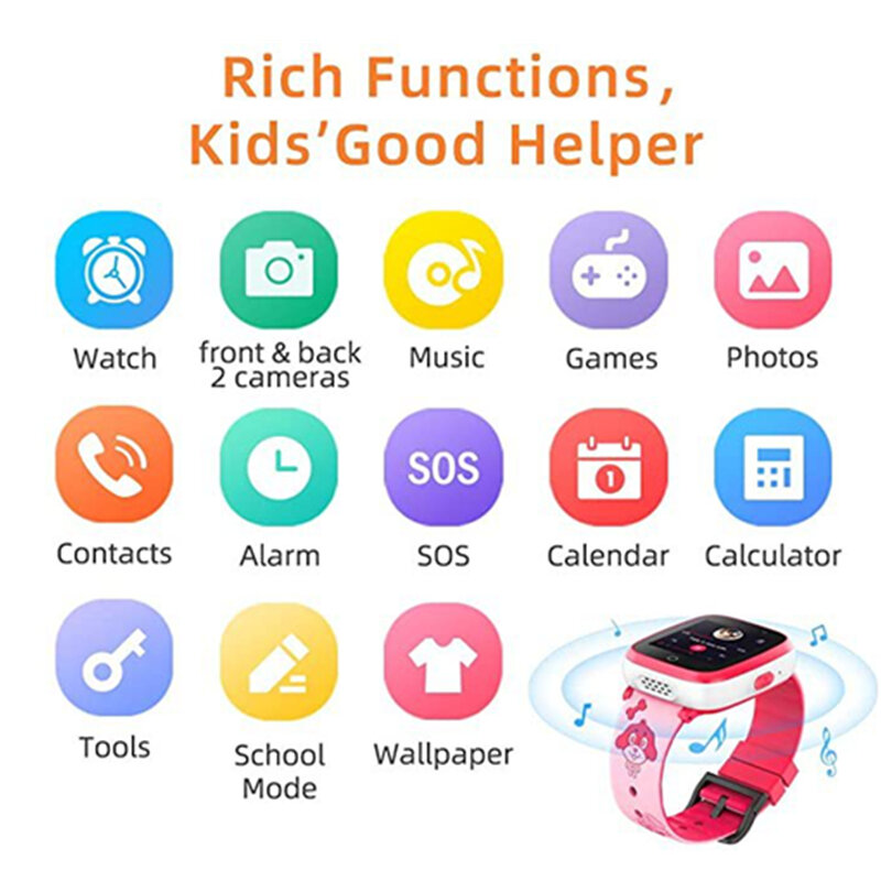 2021 새로운 G3 어린이 게임 스마트 시계 2G SIM SOS 전화 음악 플레이어 계산기 카메라 소녀 소년 전화 시계 레코더 아기 시계 선물