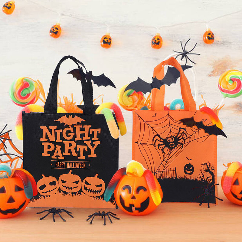 JOYBOS-Bolso de tela no tejida para Halloween, bolsa de mano con estampado de calabaza, Festival fantasma, regalo para teléfono móvil