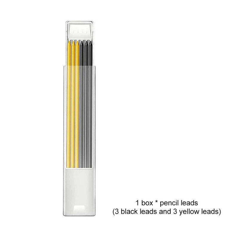 Solide Carpenter Bleistift Set 3 Farben Refill Gebaut-in Spitzer Tiefe Loch Mechanische Zeichnung Bleistift Kennzeichnung Werkzeug