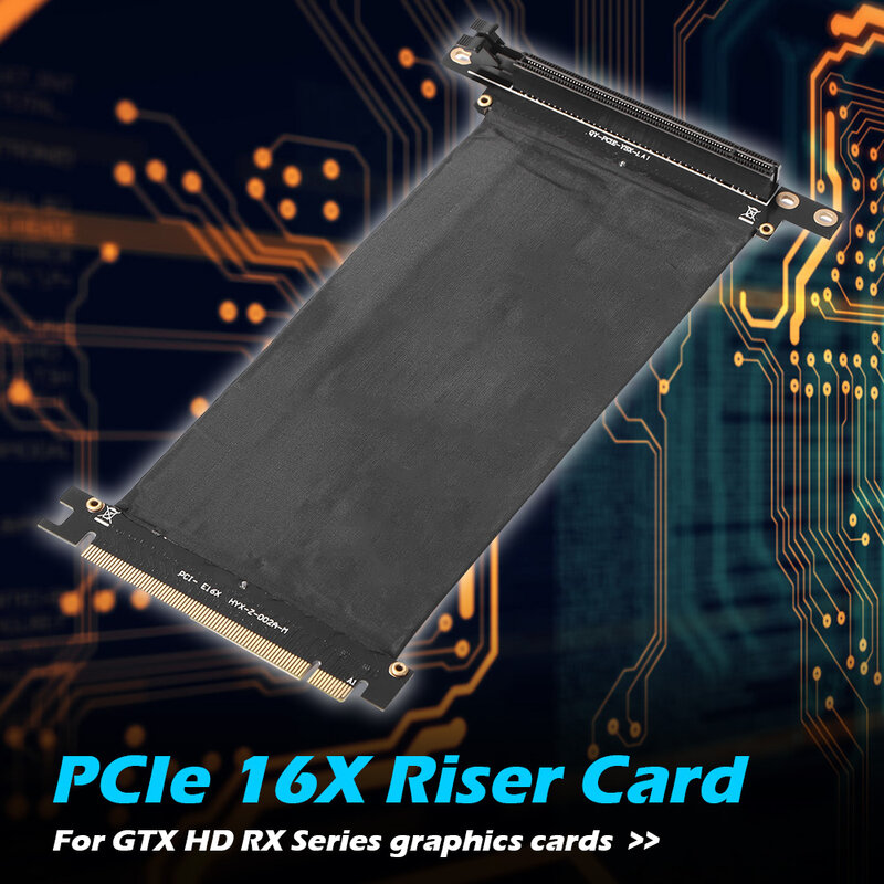 PCIe 3.0 16X 연장 케이블 90도 PCI-E Express 16X to 16X 라이저 카드 유연한 리본 익스텐더