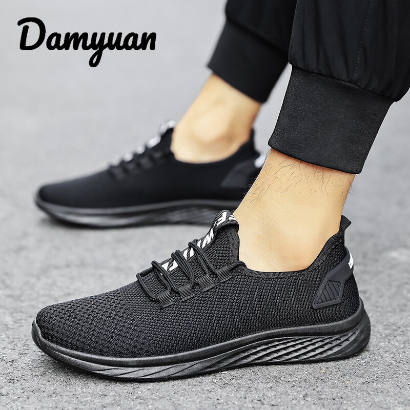 Damyuan 2020 sapato masculino casual de malha confortável, calçado de caminhada masculino leve