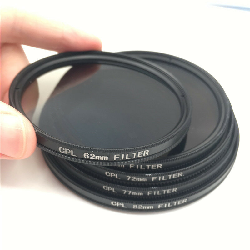62mm CPL Filtro de polarización Circular polarizador 62mm 62 filtros para cámara Canon Nikon Sony Accesorios