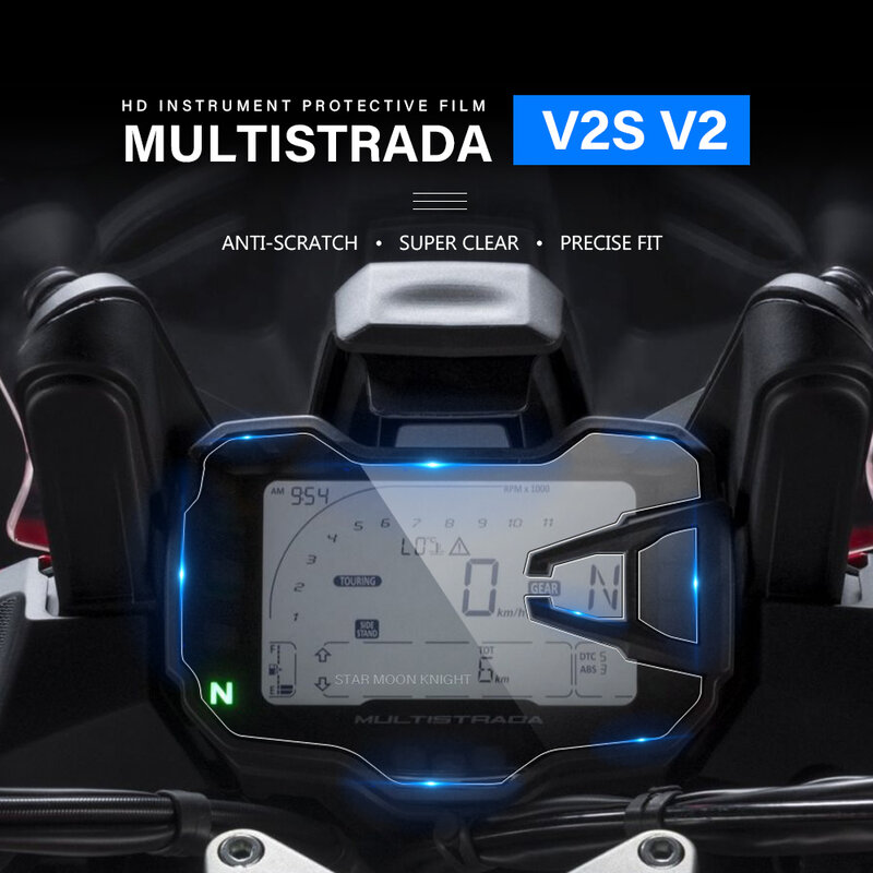 Película de protección para tablero de motocicleta, accesorio para DUCATI Multistrada V2S V2 2021, pantalla de clúster contra arañazos