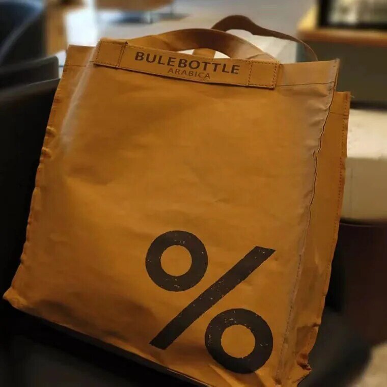Холщовая Сумка-тоут ins стиль процент знака кофейный шоппинг Женская Большая вместительная сумка на плечо из воловьей кожи женская сумка