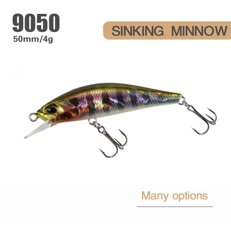 Juego de Señuelos de pesca Minnow 2020, 50mm, 4g, swimbait, señuelo de trucha, mini crankbait, pez de hielo, cebo Artificial, Japón, nuevo
