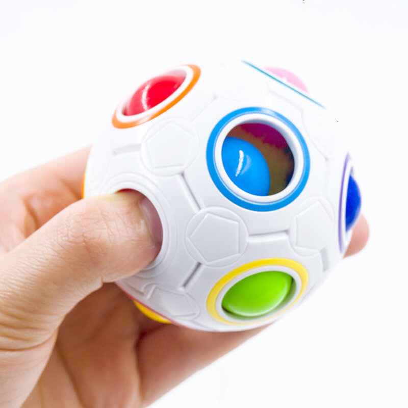Creative Magic Spheric Cube Speed Rainbow Ball Puzzles Learning Educational Toys For Children Adult Office Anti Stress Gifts