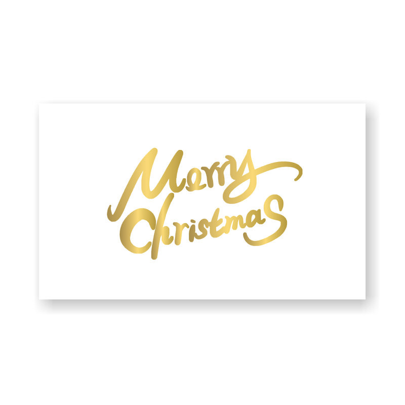 Mini carte d'invitation de scrapbooking, feuille d'or estampage, conception simple, carte de message de Noël, cadeau d'anniversaire, 30 pièces, pièces