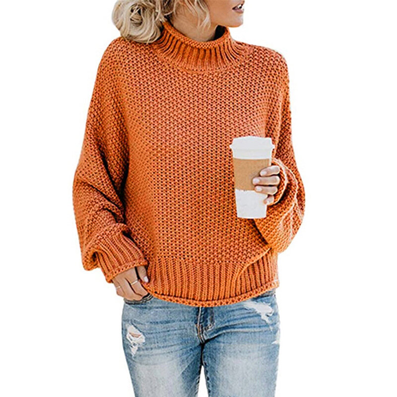 Turtleneck Sweter Rompi Tanpa Lengan Wanita 2020 dengan Bantalan Bahu Rajutan Pullover Musim Gugur Musim Dingin Jumper Kasual Atasan Mode