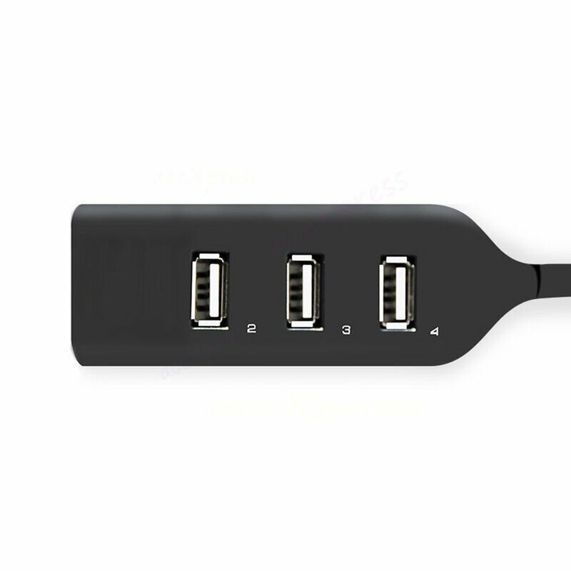 حجم صغير صغير 4 منافذ USB 2.0 عالية السرعة محور الفاصل محول 480 Mbps لأجهزة الكمبيوتر المحمول مع كابل USB
