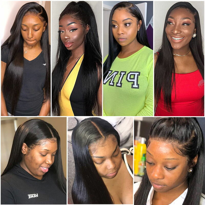 Lace Frontal Wig Straight 13X4 Lace Front Human Hair Wigs For Black Women Brazilian Hair Wigs With Baby Hair 130% Non-Remy