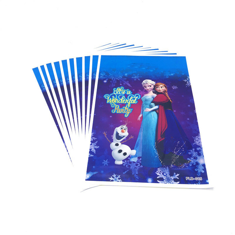 Królowa śniegu Party worek na łup Frozen 2 Anna Elsa Theme plastikowe torby na cukierki dziewczyny dzieci prezent urodzinowy dostarcza dekoracje ślubne