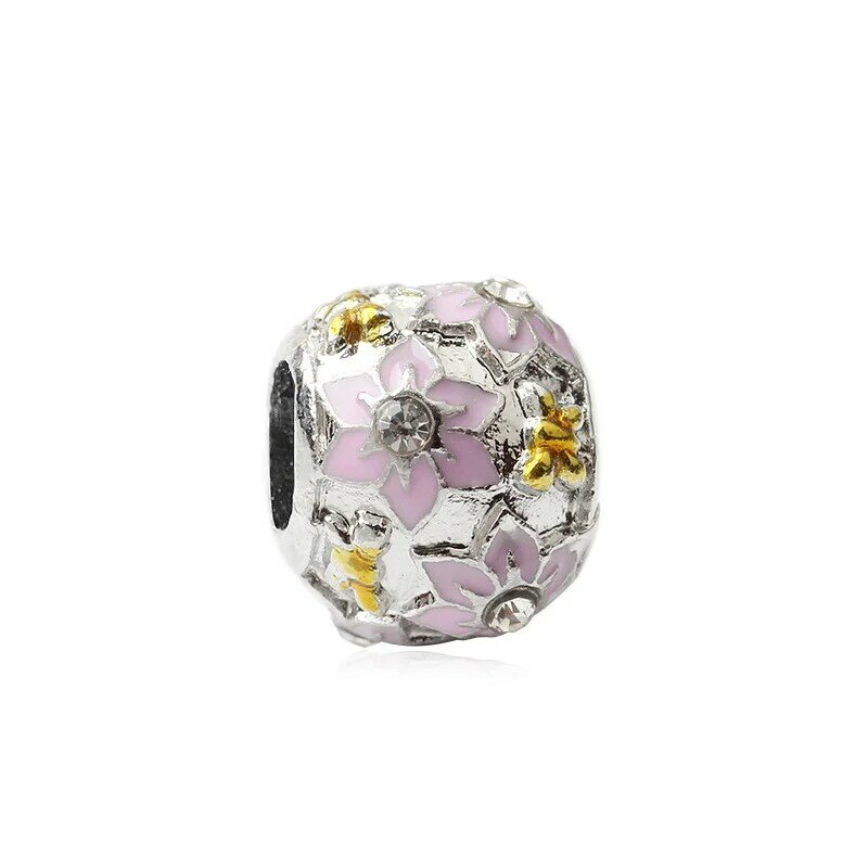 2021 nuove perle di Magnolia margherita sono adatte per il braccialetto di fascino Pandora, che è appositamente realizzato per la moda femminile fai-da-te