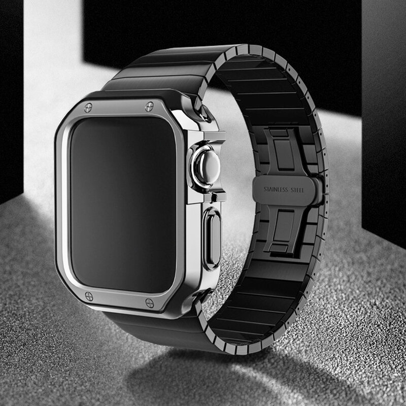Funda suave de TPU para apple Watch, 44mm, 42mm, carcasa protectora, cubierta de parachoques para iwatch Series SE 6 5 4 3 2, accesorios de carcasa chapada